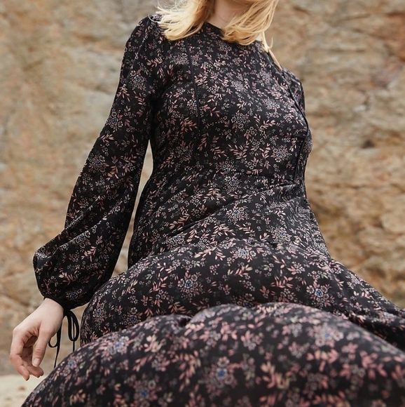 Madewell x Christy Dawn Tallulah Tie-Back Midi Dress in Wildblooms size S - Picture 5 of 12